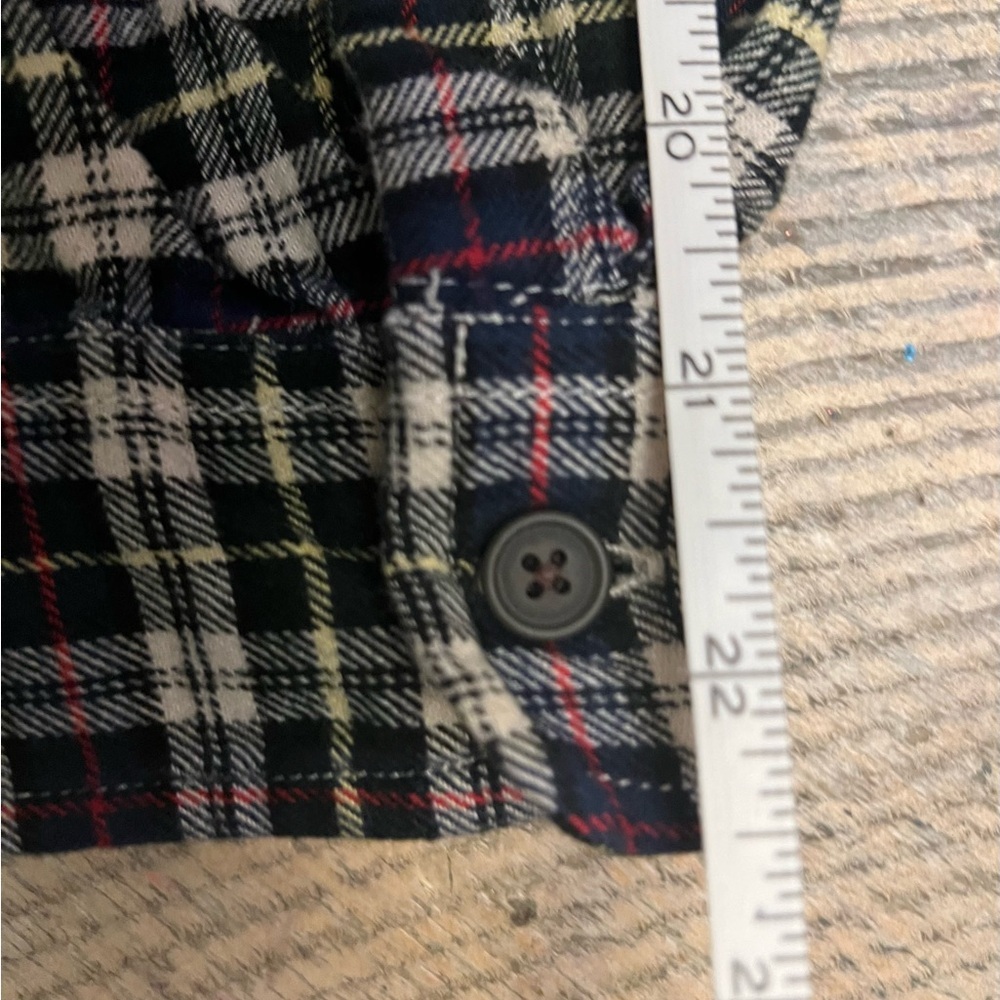 Alpine Design Women's Medium Midweight Flannel Shirt Navy Cream Plaid NWT - Picture 10 of 10